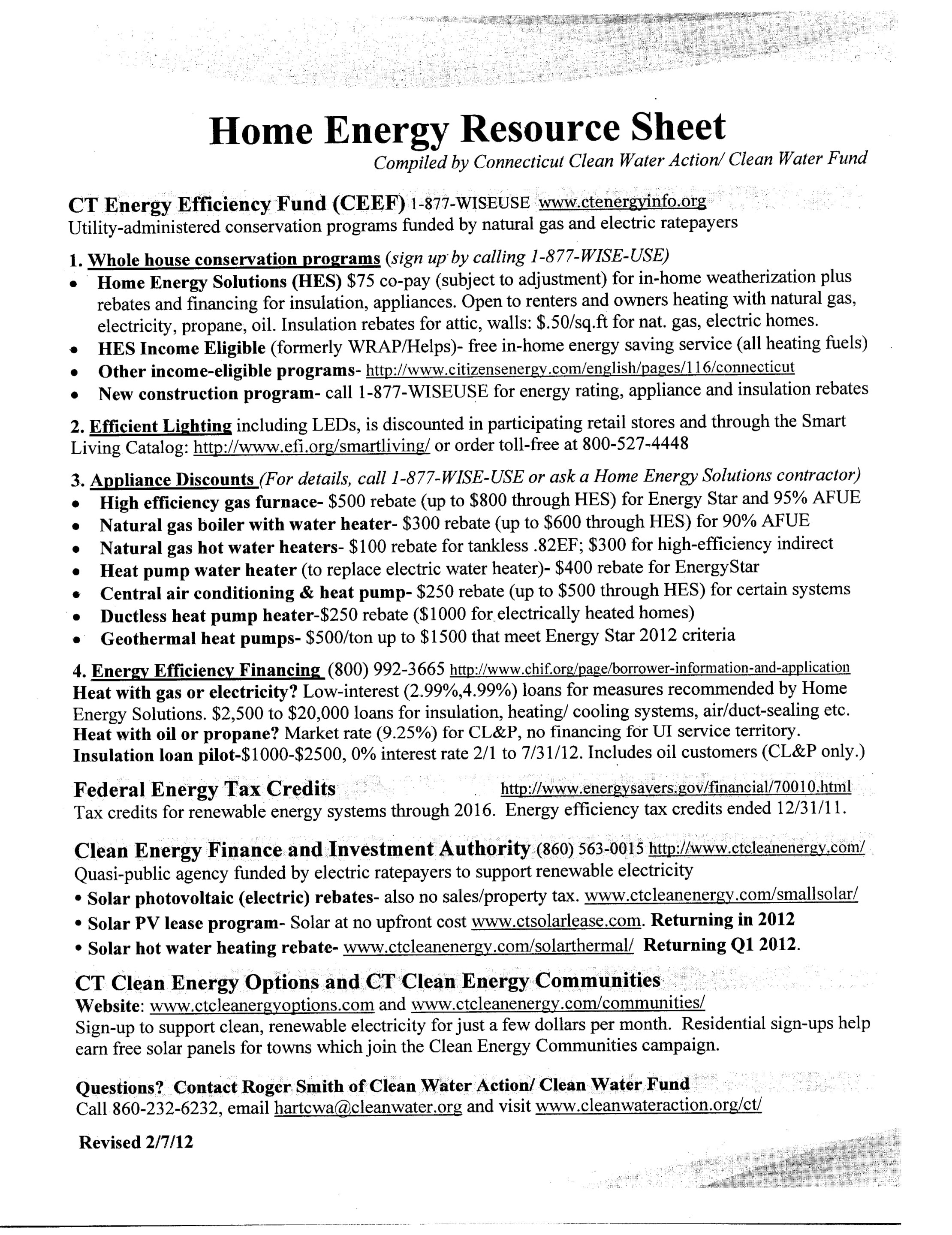Homeowners and Business Financing Programs for Energy and Sustainability Efforts in Connecticut